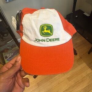 John Deere Orange and White Baseball Cap